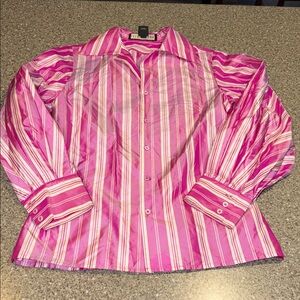 Ralph Lauren Black Label 100% Silk Striped Shirt